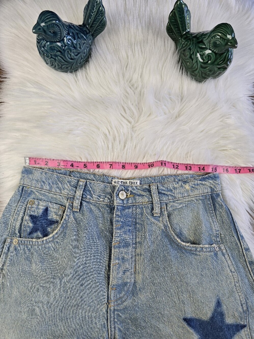 We The Free RARE Shadow Star Good Luck Barrel Jeans 26 - Picture 9 of 16
